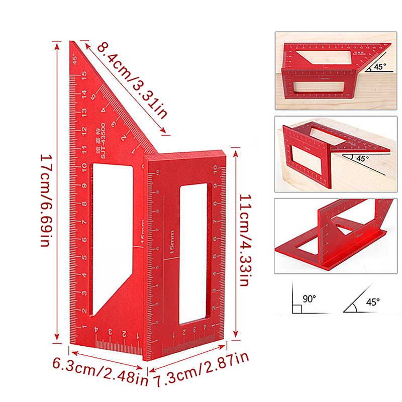 Workshop Tools For Carpentry - Multifunctional Angle Ruler 45 90 Degree