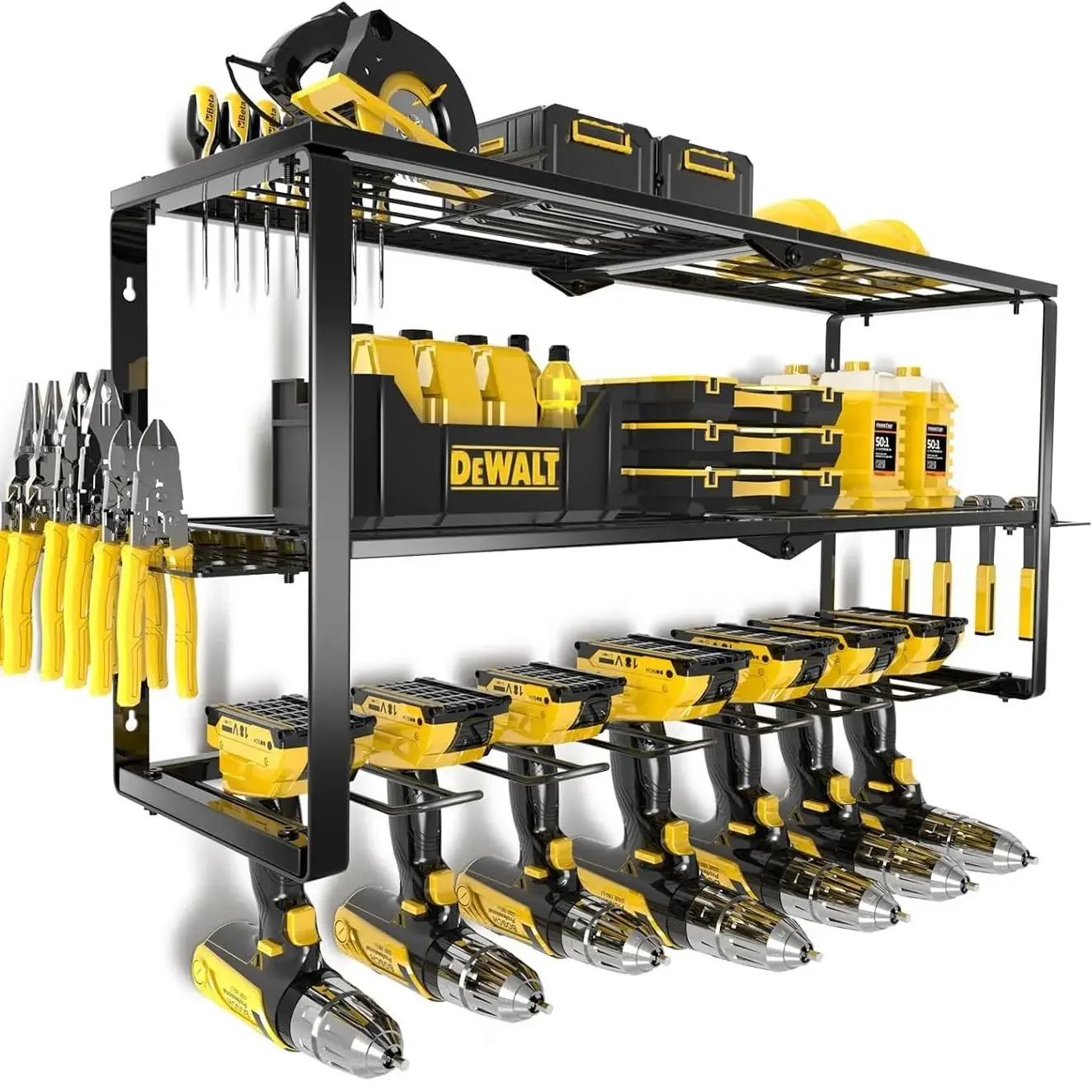 Workshop Tools Organizer - Heavy Duty Metal Power Tool Organizer