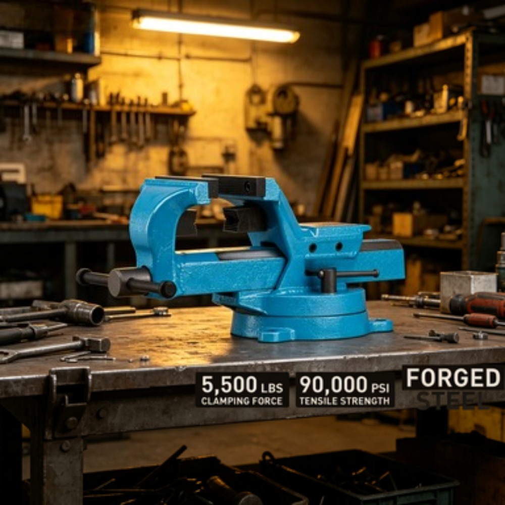 Bench Vise Swivel - Forged Steel Bench Vise 4 Inch