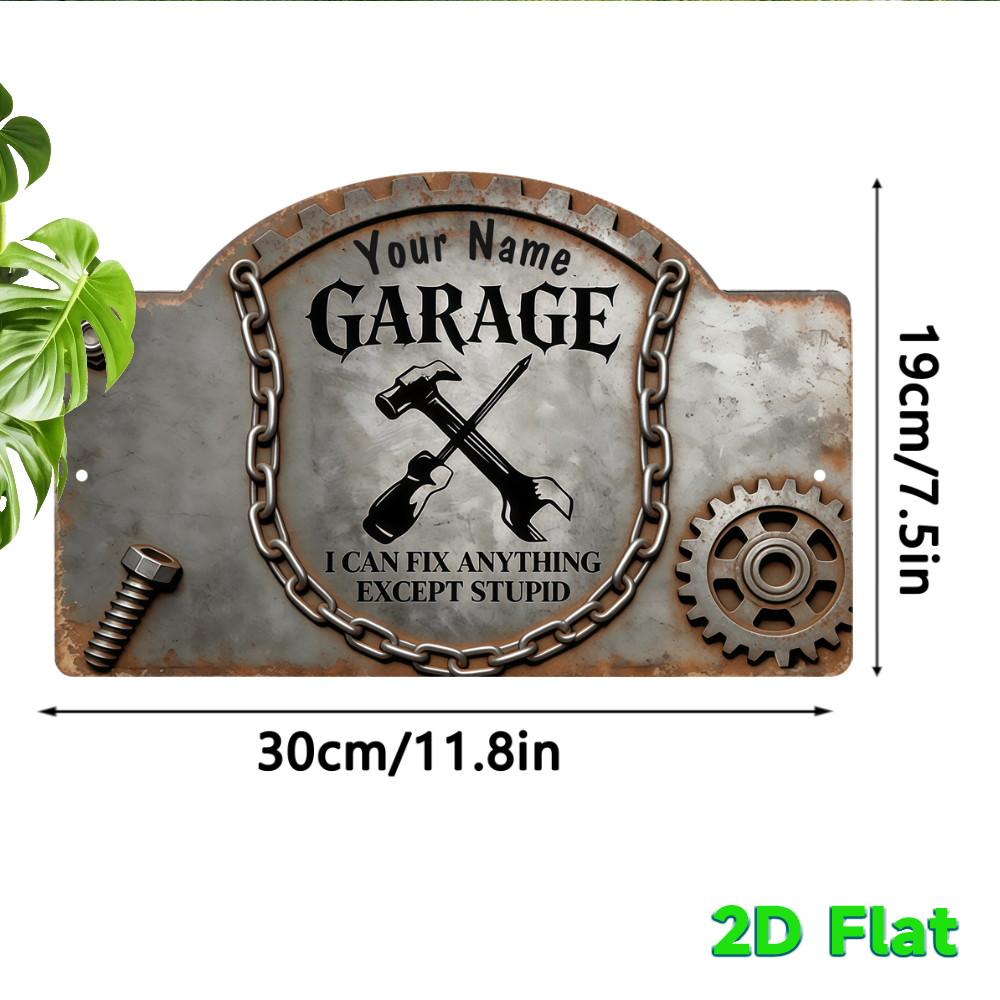 Custom Name Vintage Gear Garag - Workshop Tools And Names 评论和价格