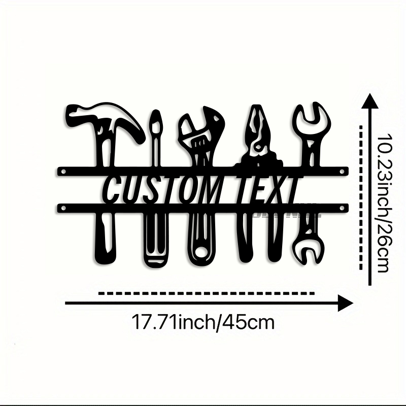 DIY Industrial Style Iron Wall - Workshop Tools And Names 评论和价格