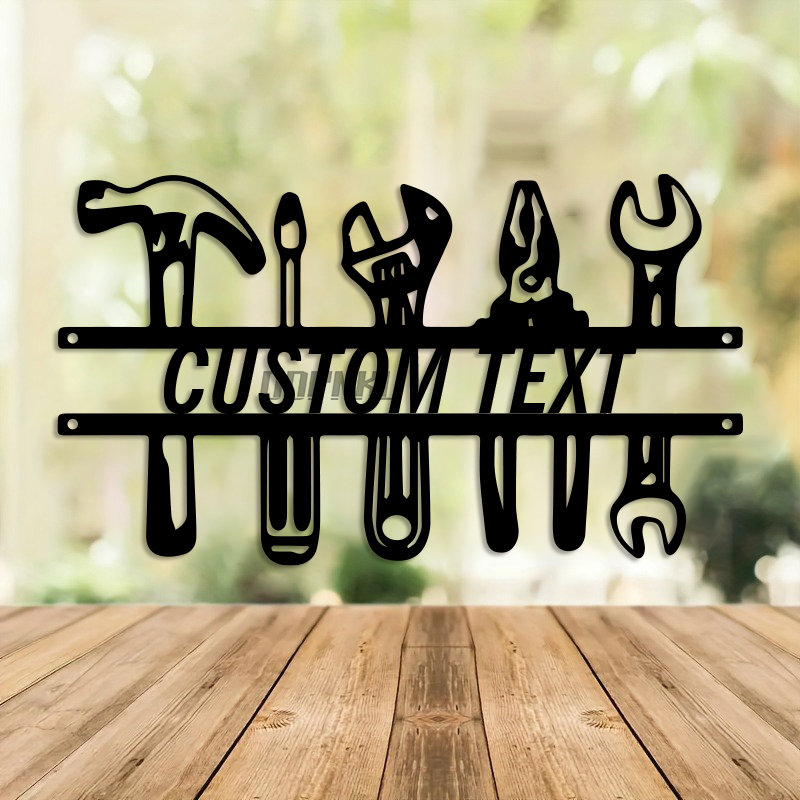 DIY Industrial Style Iron Wall - Workshop Tools And Names 评论和价格