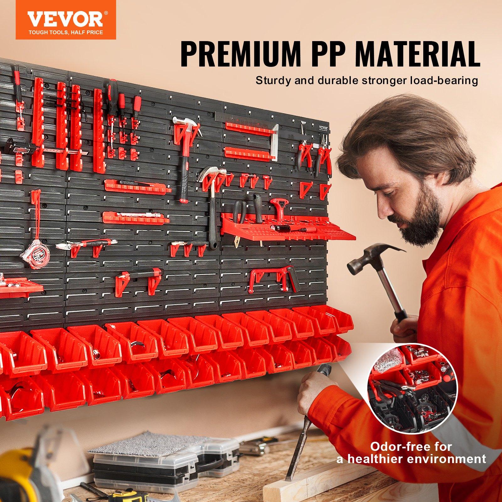Wall Mounted 30-Bin Plastic Pa - Workshop Tools Organizer 评论和价格