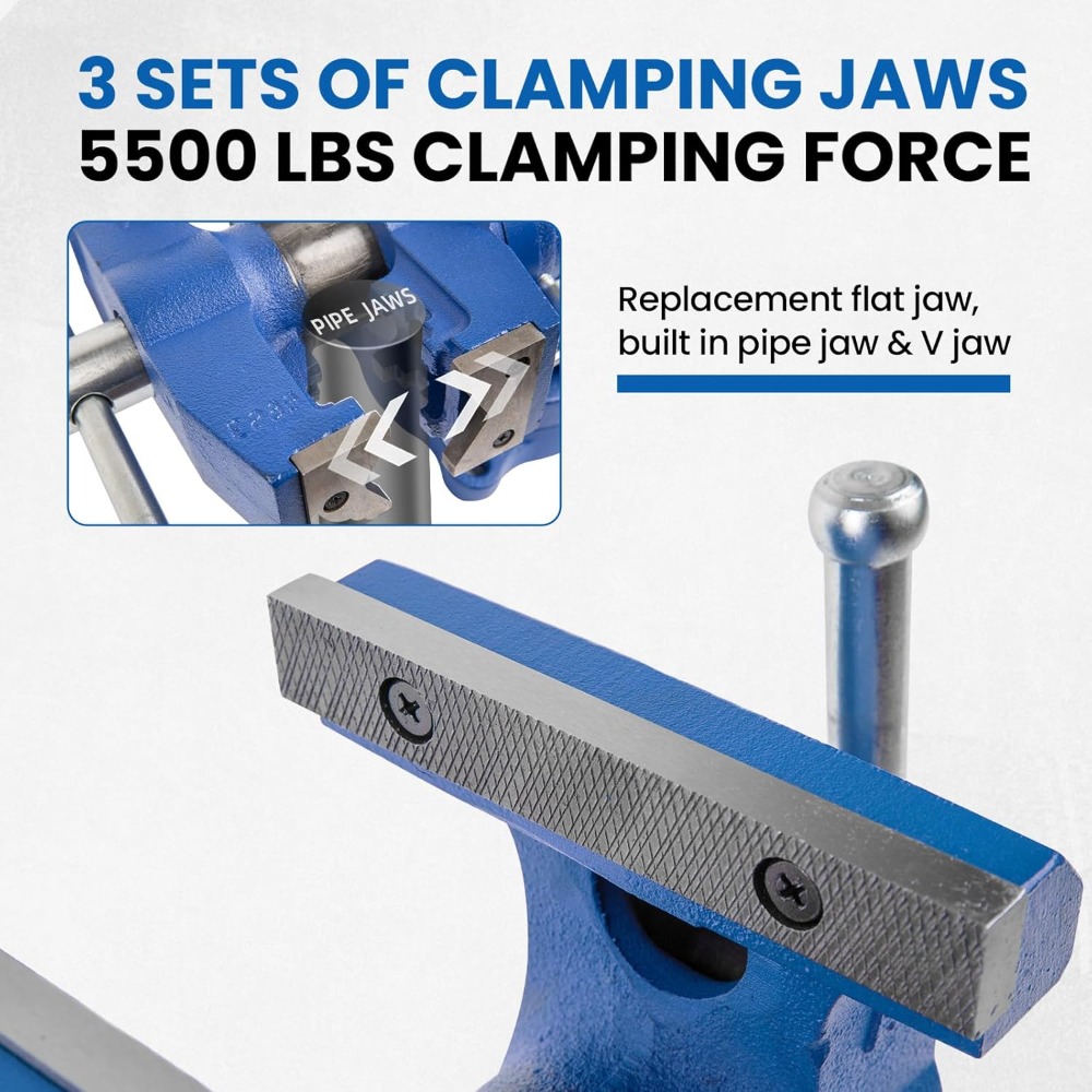 5 Inch Heavy Duty Bench Vise w - Bench Vise Swivel 评论和价格