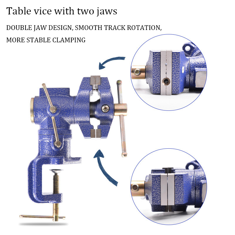 Double Jaw Table Vise Swivel B - Bench Vise Swivel 评论和价格