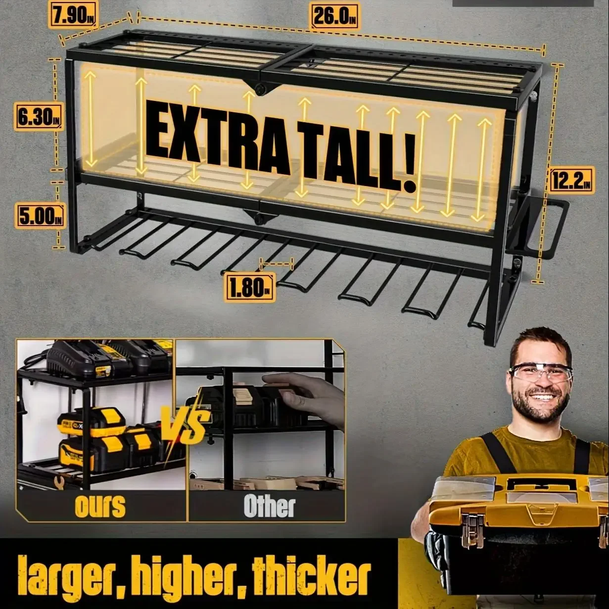 Heavy Duty Metal Power Tool Or - Workshop Tools Organizer 评论和价格