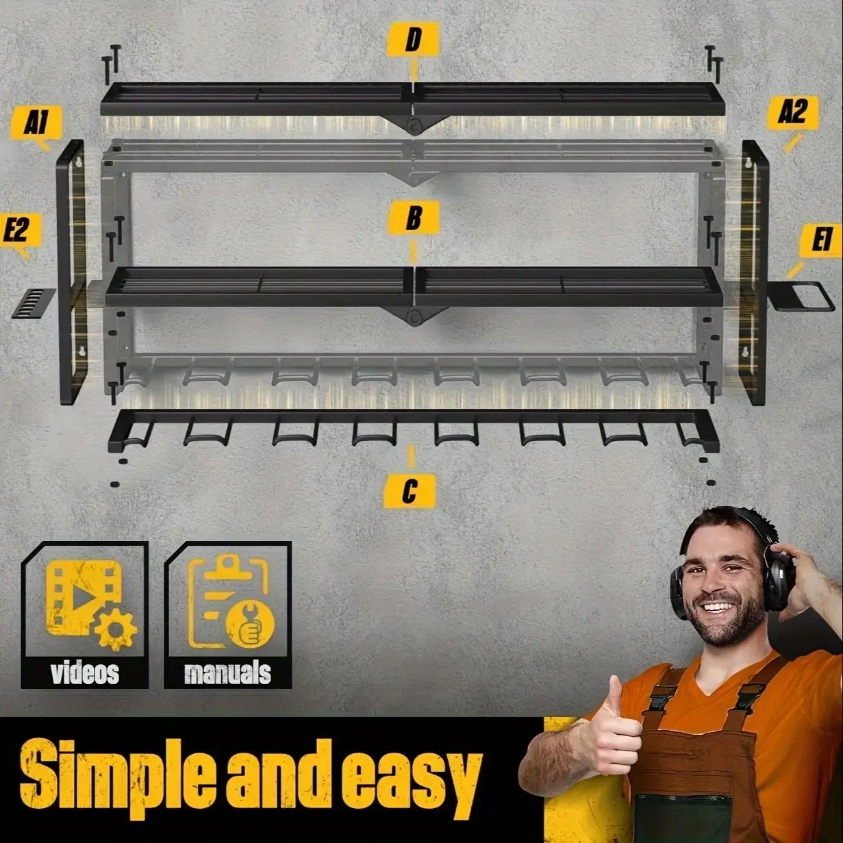 Heavy Duty Metal Power Tool Or - Workshop Tools Organizer 评论和价格