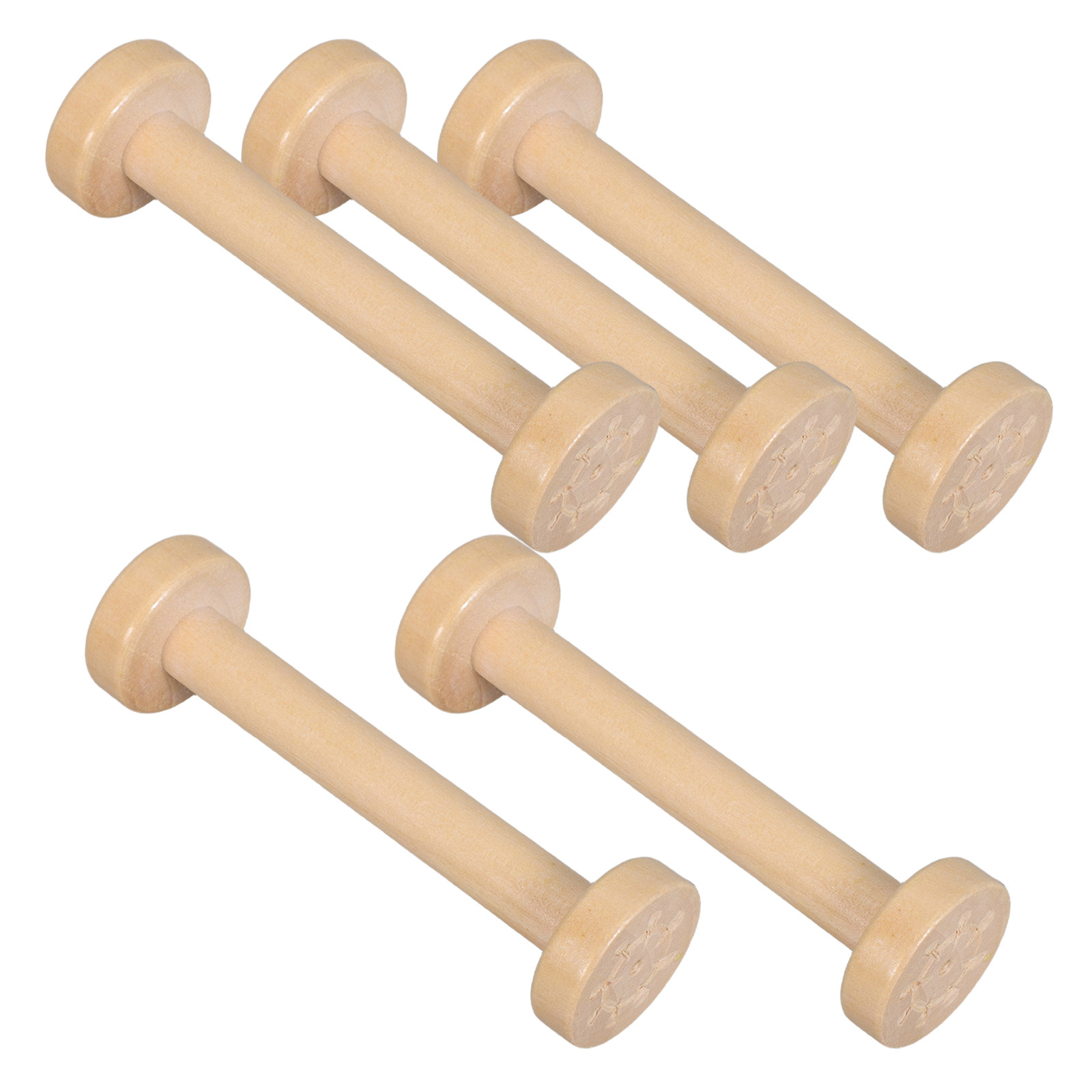 5Pcs Wooden Spools Natural Vin - Workshop Tools Diy 评论和价格