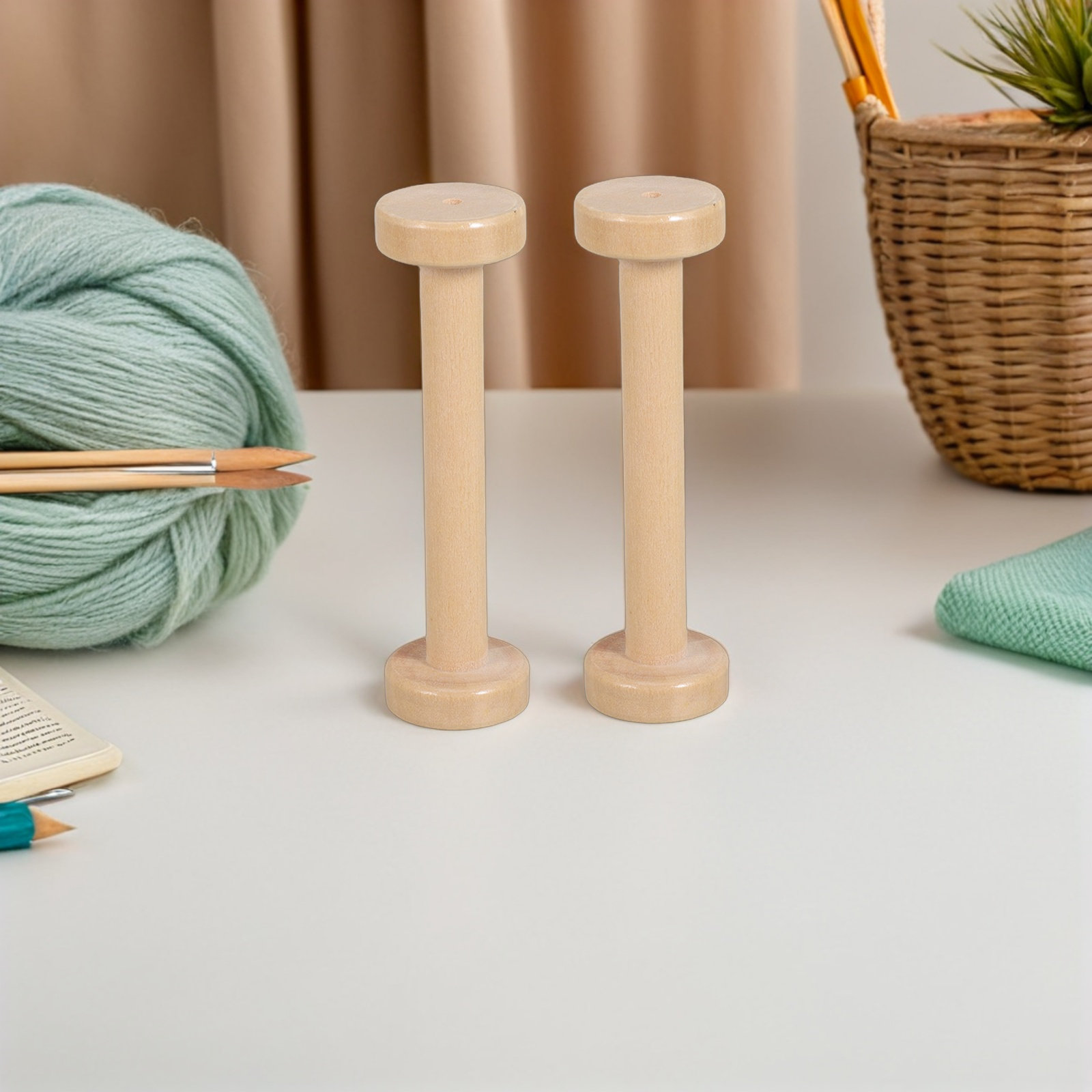 5Pcs Wooden Spools Natural Vin - Workshop Tools Diy 评论和价格