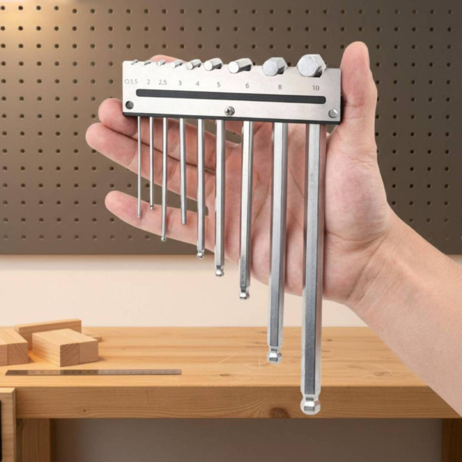 Wall Mounted Hex Key Holder Me - Workshop Tools Organizer 评论和价格