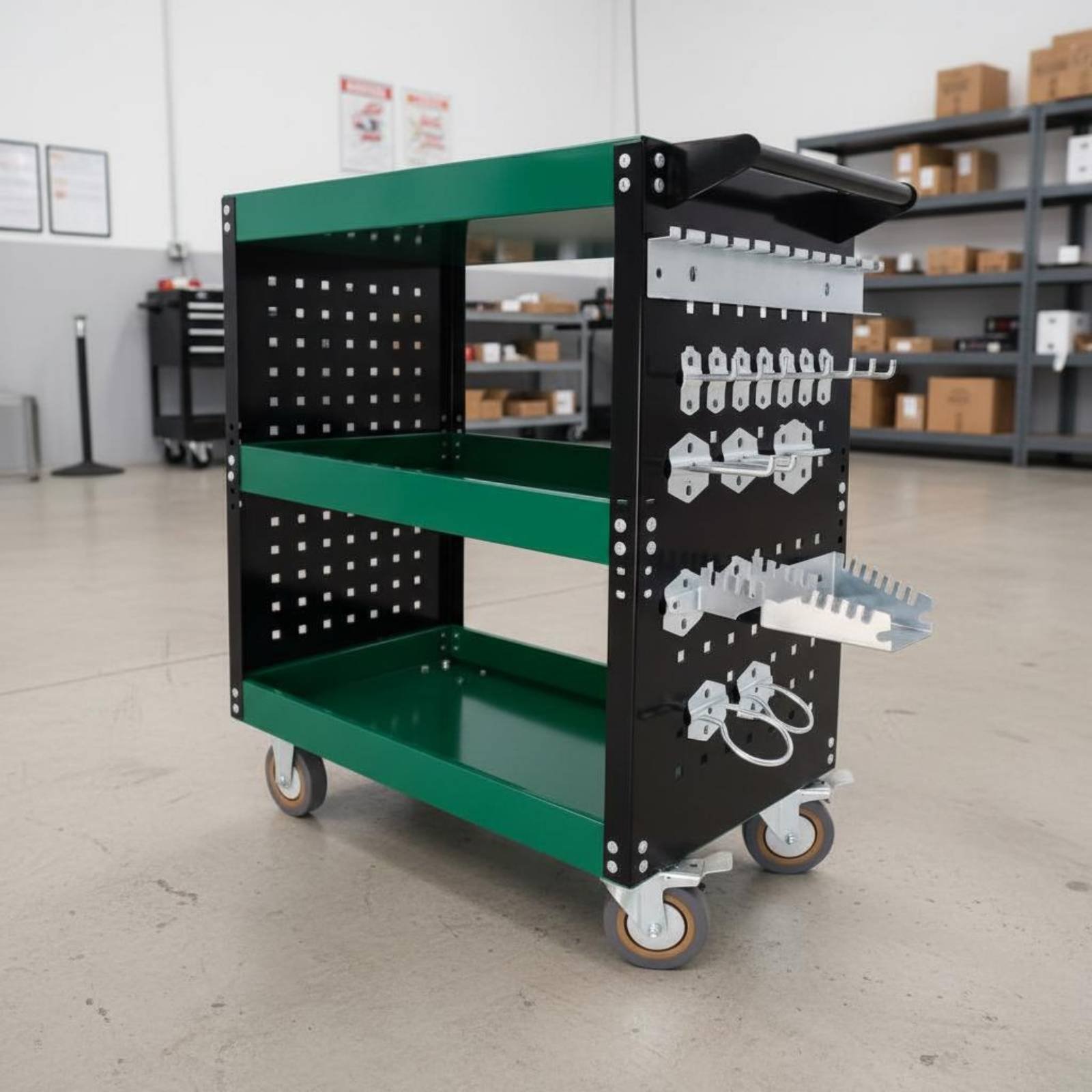 3-Tier Tool Cart Thickened Ste - Workshop Tools Diy 评论和价格