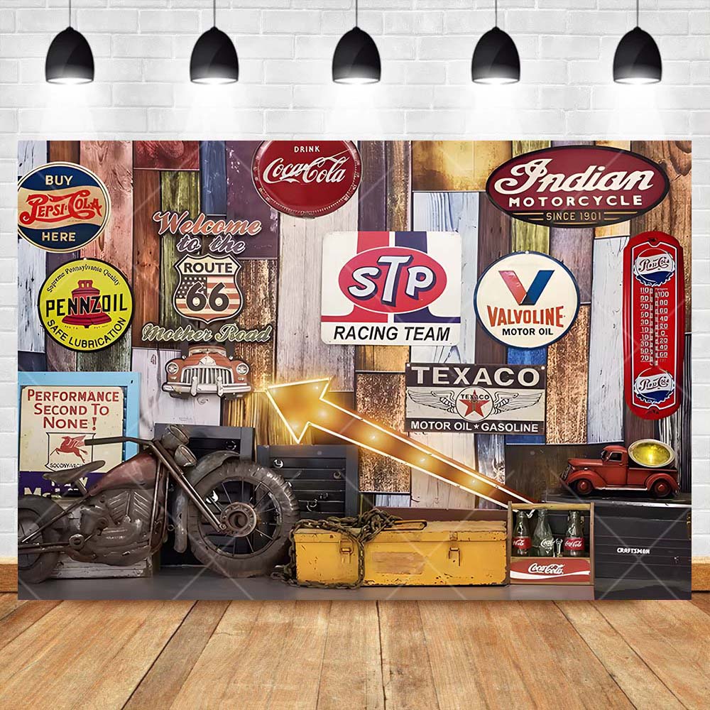 Retro Motorcycle Car Repairs G - Workshop Tools Background 评论和价格