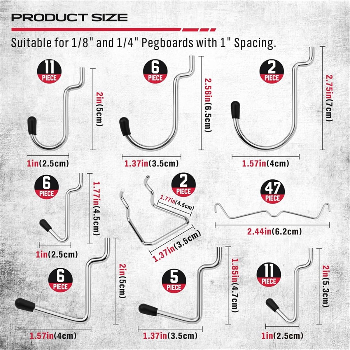SALE AA63 121Pcs Pegboard Hook - Workshop Tools Sale 评论和价格