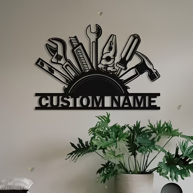 Custom Metal Tool Wall Art - P - Workshop Tools And Names 评论和价格