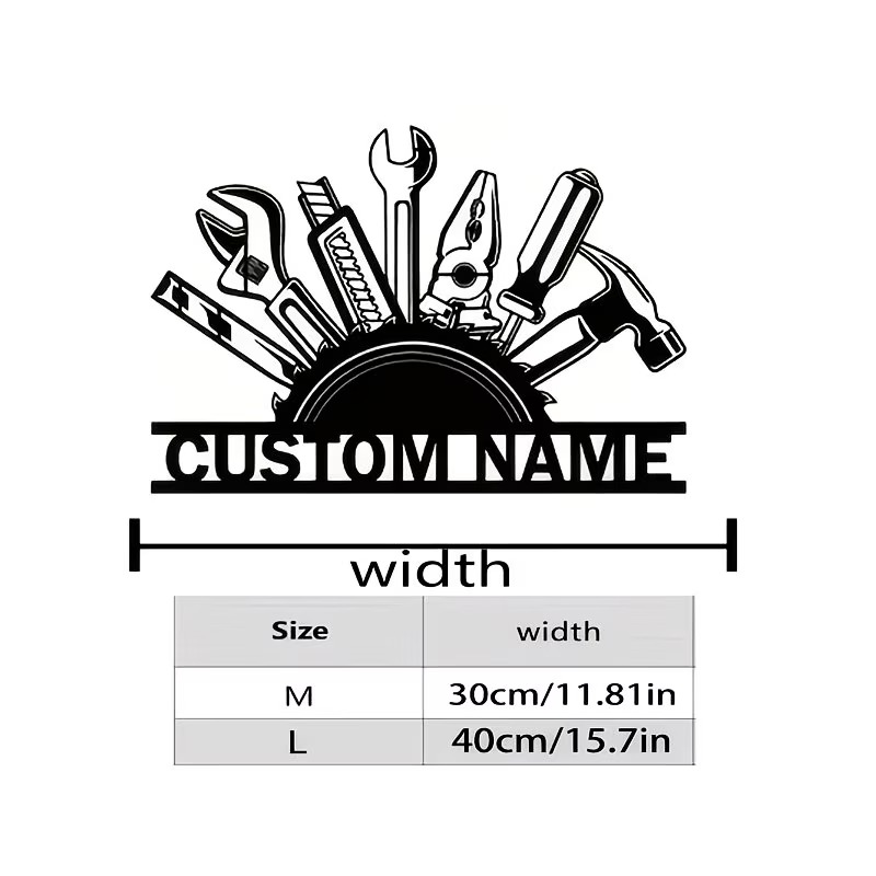 Custom Metal Tool Wall Art - P - Workshop Tools And Names 评论和价格